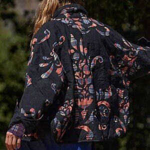 NWT Free People Movement Women's Pippa Reverse Appliqué Puffer Jacket Size XS